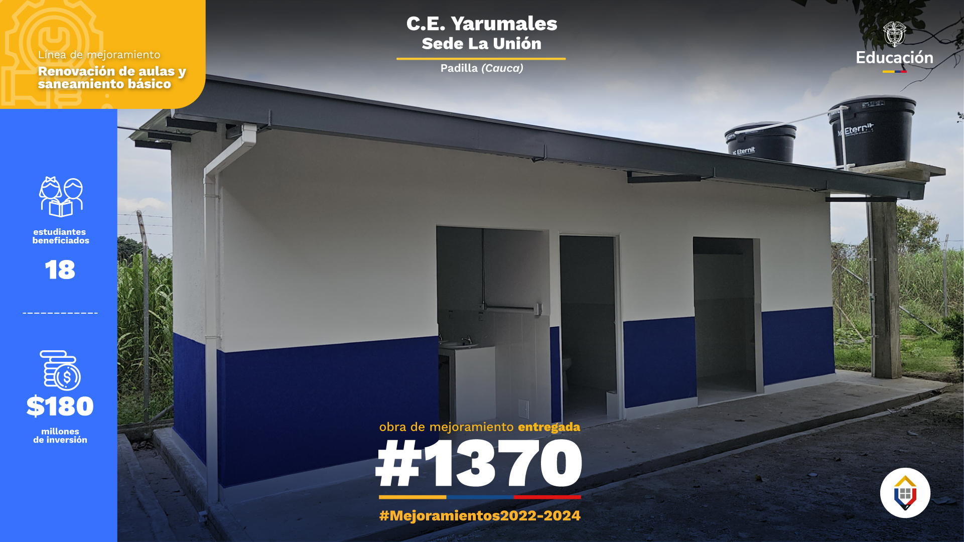 Obra de mejoramiento del Fondo de Financiamiento de Infraestructura Educativa (FFIE)